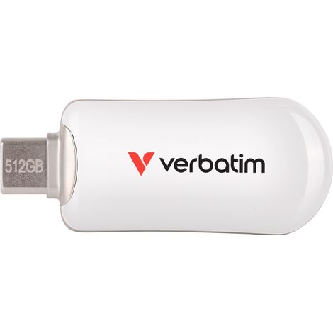 Chiavetta USB Verbatim Plectra da 512 GB USB-C 3.0 bianca