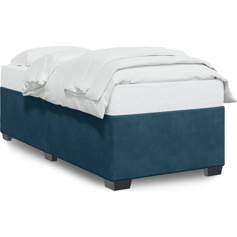 Maison Exclusive - Estructura de cama de terciopelo azul 90x200 c (1/5)
