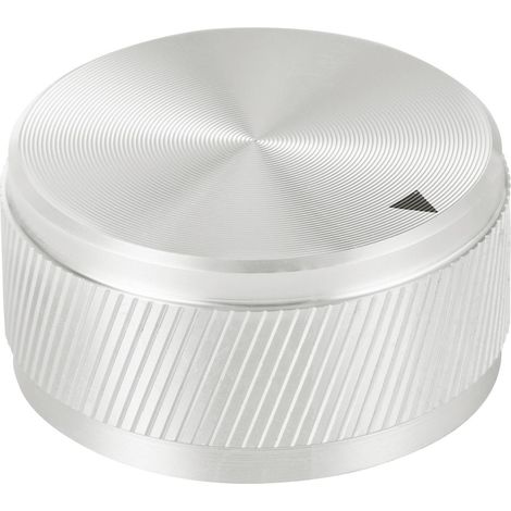 TRU COMPONENTS TC-11613824 TÊTE DE BOUTON ROTATIF AVEC MARQUAGE ARGENT (Ø X H) 34 MM X 17 MM ALUMINIUM 1 PC(S) (1/4)