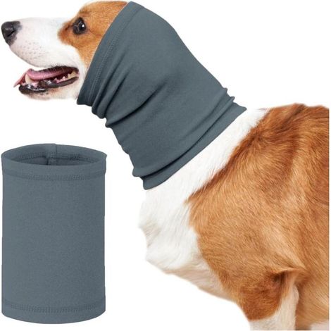 Sweat à Capuche pour Animal Compagnie Oreilles Silencieuses pour Chien Le Chat Couvre-Tête Apaisan Cache-Oreilles (Bleu, M)