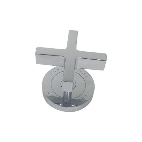 Ricambio maniglia a croce Hot / Caldo per rubinetto lavabo 3 fori cromo Citterio Axor Hansgrohe 39298000
