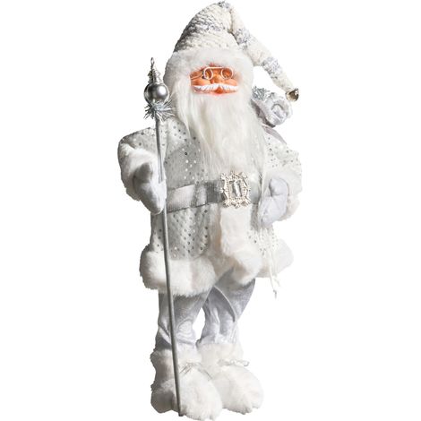 Weihnachtsdekoration NELAUG Weihnachtsmann 48 cm Silber (1/5)