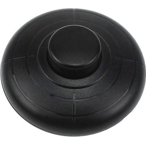 Interrupteur à pédale circulaire pour 2 lampes standard et lampes de bureau - noir (1/5)