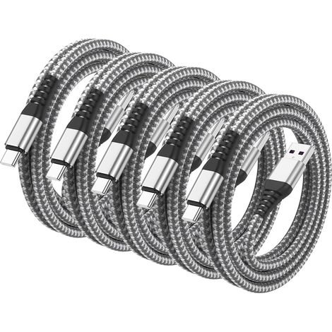 Lot de 5 bandes adhésives 3M pour câbles USB-C (Type-C) Samsung et iPhone 15/16 (S24/S20/S21/S22/S23) (Extra longues)