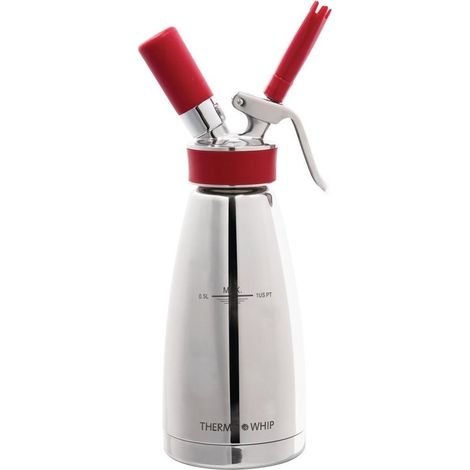 iSi Thermo Whip Plus Bouteille de 0,5 litre plus tête Acier inoxydable (1/4)
