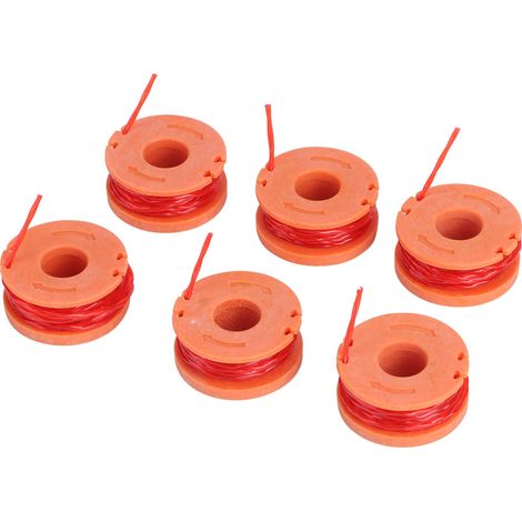 6 Pièces Bobine de Fil pour Taille-Bordures et Tondeuses, Accessoire Compatible avec Worx WA0010 (1/5)