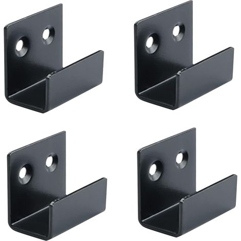 Set di 4 ganci piatti a forma di J in acciaio inox, adatti per case, cucine, bagni e garage. (1/5)