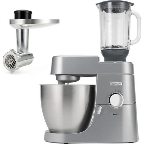 Kenwood – Robot pâtissier multifonction 6,7L 1200W – Hachoir métal – Blender – Pour pâtisserie professionnelle