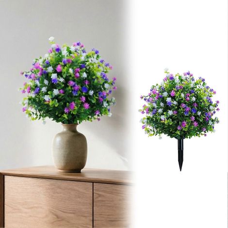 Arbres artificiels en pot (1/2/4 pièces) tuteur de jardin camélia artificiel résistant aux UV avec support - 1 pièce (1/4)