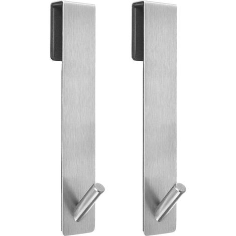 Duschtürhaken (19 cm), Handtuchhaken aus Edelstahl, robuste Haken für Bademantel und Handtuch, 2er-Pack, silber (1/4)