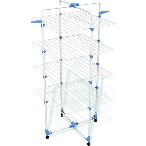 Gimi Modular Lux Torre Verticale in Acciaio con Cordino per Bucato da 40 Metri, Dimensioni 71x71x168,5 cm
