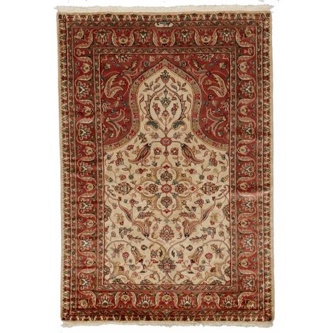 Authentique tapis d'Orient fait main 125x180 beige (1/5)