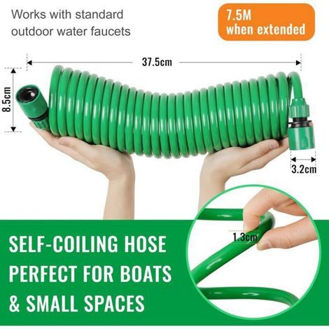 Tuyau d'arrosage - Tuyau d'arrosage flexible - Tuyau d'arrosageExtensible - Ensemble de tuyaux en spirale - Convient pour Femeo (1/5)