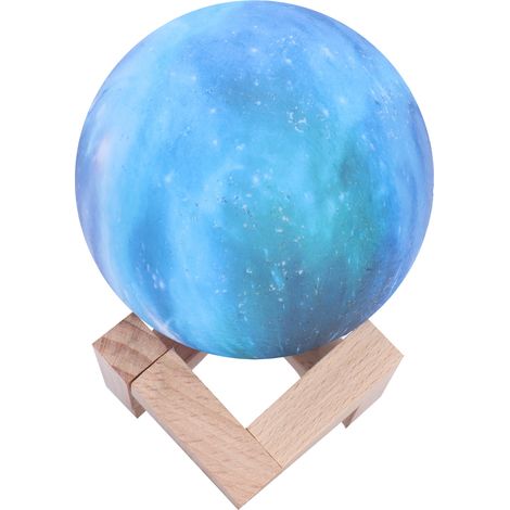 Lampe Lune USB 3D Veilleuse LED 3 Couleurs Lampe de chevet Cadeau d'anniversaire pour enfant (1/5)