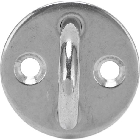 Plaque d'attache marine en acier inoxydable, crochet en U rond 6 mm pour hamac, portail et équipement nautique, résistant à la corrosion (1/5)