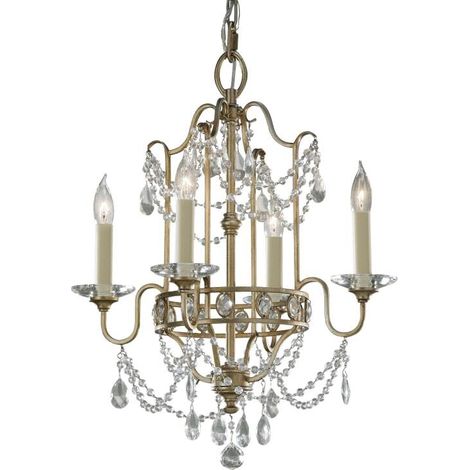 [NEUWERTIG] B-Ware Murray Feiss F2476/4GS Gianna Chandelier - Mini Duo in Gilded Silver Finish (1/2)