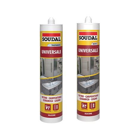 Silicone Acetico Universale Soudal 280 ml Trasparente 115929 (1/8)