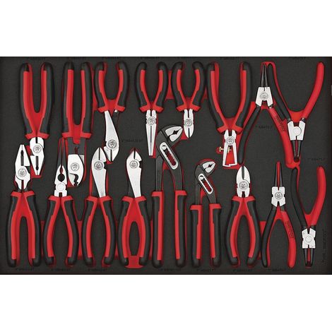 Jeu de pinces Foam4x4 tray 17 pièces Teng Tools TTEMB17