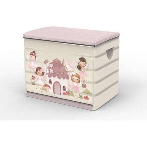 Cofre de almacenamiento con ruedas PLASTIKEN Hada 260 L beige claro 80 x 61 x 53 cm