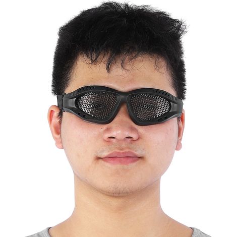 Lunettes de sécurité CS à bandeau ajustable et grille de ventilation (Noir) (1/5)