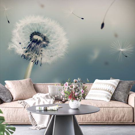 Papier peint panoramique - Pissenlit Effet 3D - 130 cm x 86 cm (1/4)