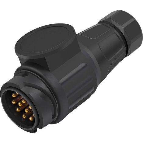 Prise européenne à 13 cœurs pour remorque - 12 V - Adaptateur de barre de traction - Accessoire pour camion, bateau, caravane (1/5)