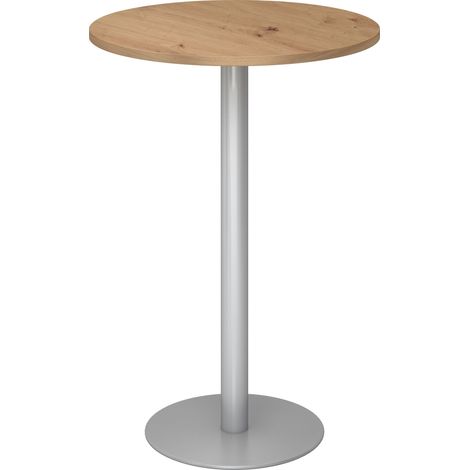 bümö Stehtisch rund STH   Asteiche Silber (1/5)