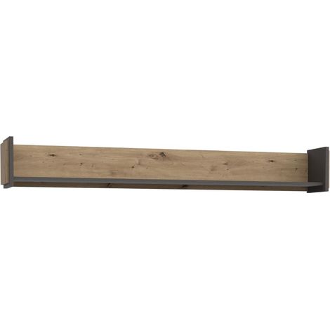 Home Heavenly® - Estante pared estilo industrial FRANK, de 187 cm de ancho. Fabricación europea. Color: Roble Artisan-Antracita (1/4)