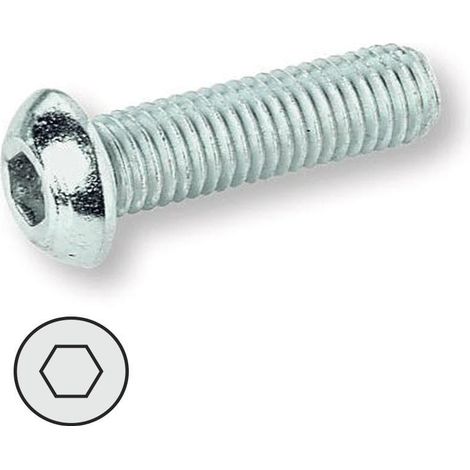 tornillo rosca metal allen iso 7380 zincado metrica m-8 largo 20mm