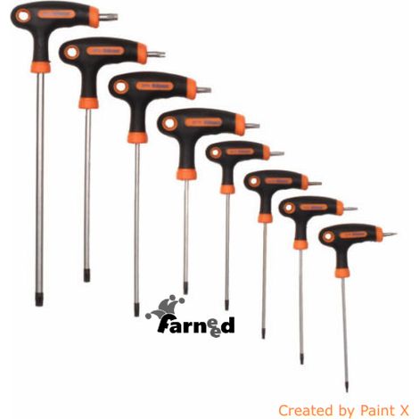 SET 9 PZ CHIAVI TORX A T CHROME VANADIUM TESTA CON FORO DA T10 - T50 HOT