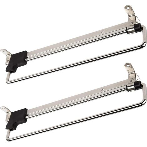 BRAVIX 2 x Porte-Cintres Coulissant Portemonteaux Télescopic Porte-vêtements Extractible 300 mm