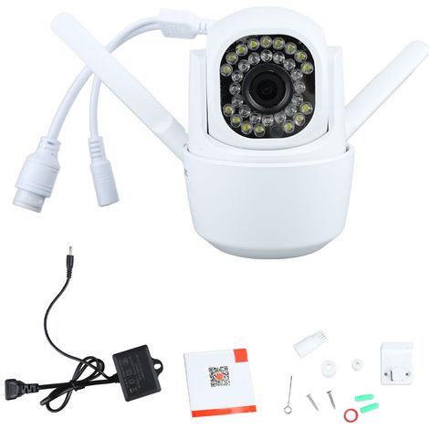 Caméra de surveillance WiFi intelligente grand angle, interphone bidirectionnel, moniteur à distance, détection humaine, alarme défensive (1/5)