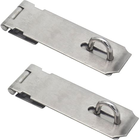 Juego de 2 candados, cerrojo de acero inoxidable, cerradura de seguridad para puerta y armario. (1/5)