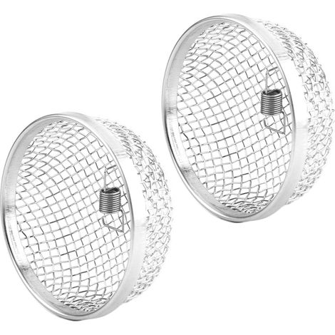 Pare-étincelles en acier inoxydable pour bouches d'aération, lot de 2, avec ressorts de fixation, pour camping-car et caravane. (1/5)