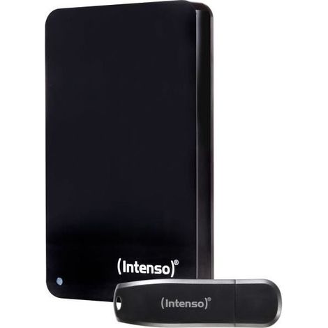 Disque dur 2,5 portable - HDD 3.2 + USB - INTENSO - 1 To + 64 Go (1/3)