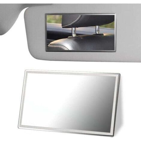 ,Miroir de Pare-Soleil Auto-adhésif Carré,Miroir Cosmétique pour Voiture, Camion, SUV (1/4)