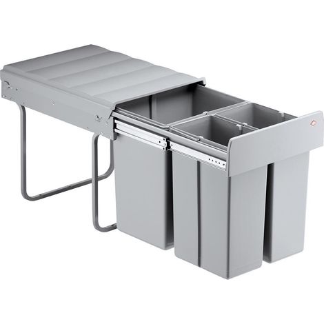 WESCO 757721-85 Einbau Abfallsammler Bio-Trio-Maxi 40 DT, alugrau (1/5)