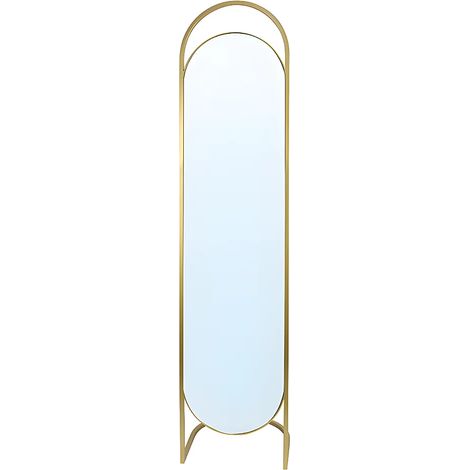 Miroir sur pied psyché en métal - L. 41 x H. 171 cm - Doré - ZINEB (1/5)