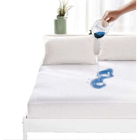 Housse de matelas - taille 140x200cm - housse de matelas imperméable - anti - acariens et moisissures allergies (1/4)