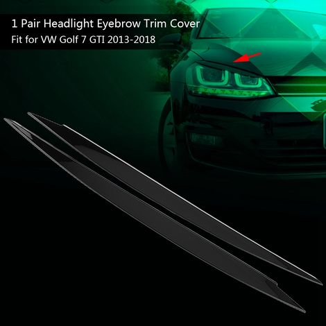 Paire de caches phares Golf 7 GTI 2013-2018, sourcils noirs pour optiques (1/5)