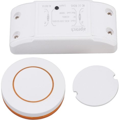 Ortviai Interrupteur intelligent sans fil 433 MHz – Mode verrouillage/interverrouillage/impulsion – Récepteur RF jaune (1/5)