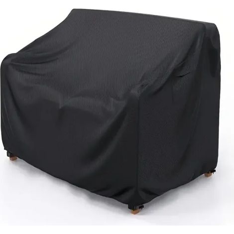 Housse de canapé de jardin (noire, 153 x 87 cm), housse de protection pour canapé et fauteuil d'extérieur. (1/5)