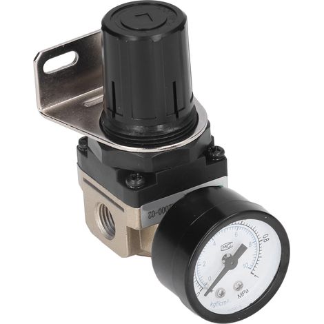 Régulateur de pression d'air G1/4 0,050,85 MPa, vanne de contrôle réglable avec manomètre et support AR2000‑02 (1/5)
