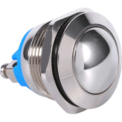 Bouton poussoir métallique 12V 19mm étanche pour klaxon auto - Interrupteur momentané (1/5)