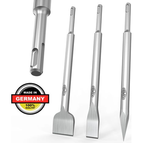 Jeu de burin SDS Plus - plat pointu - burin à carrelage - de fabrication allemande - FAMEX 8385-3