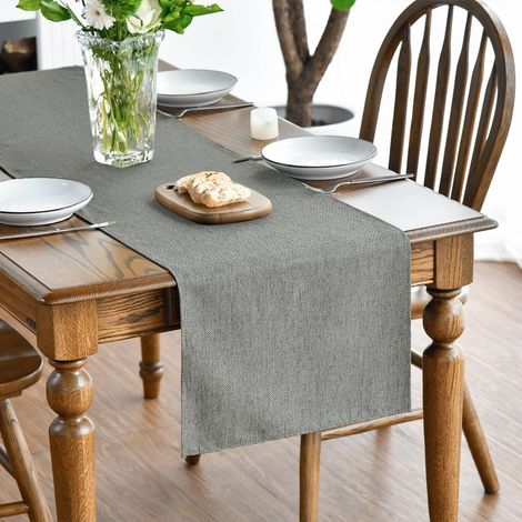 Chemin de Table Polyester Gris Clair 40×240 cm
