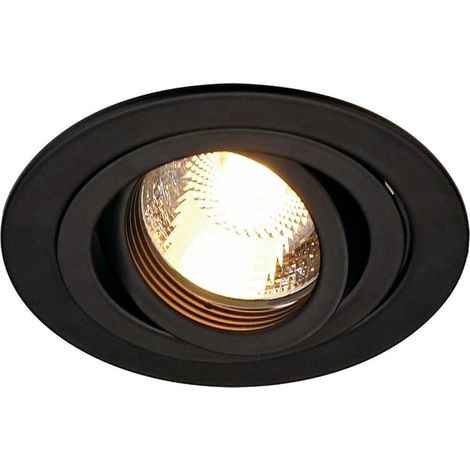 PIREQ GU10 ROND encastré noir mat max. 50W clips ressorts (199980) (1/3)