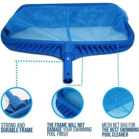 Filet D'écumoire,Outil de Nettoyage de Rateau à Feuilles Robuste,Sac de Filet en Maille Fine Attrapeur (1/3)
