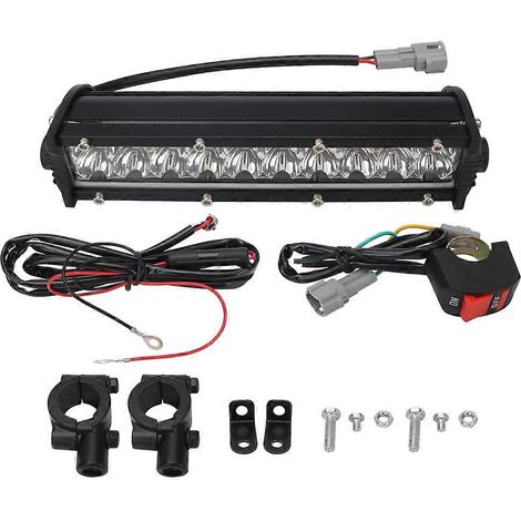 Iluminación LED sin carcasa de 12V/24V, doble modo de color (blanco/amarillo brillante) para moto, Jeep, quad, 4x4 y SUV. (1/5)
