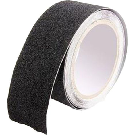 Ruban antidérapant pour escaliers, intérieur/extérieur, noir, antidérapant, haute traction, bandes abrasives pour escaliers (2,5 cm × 5 m, 2)